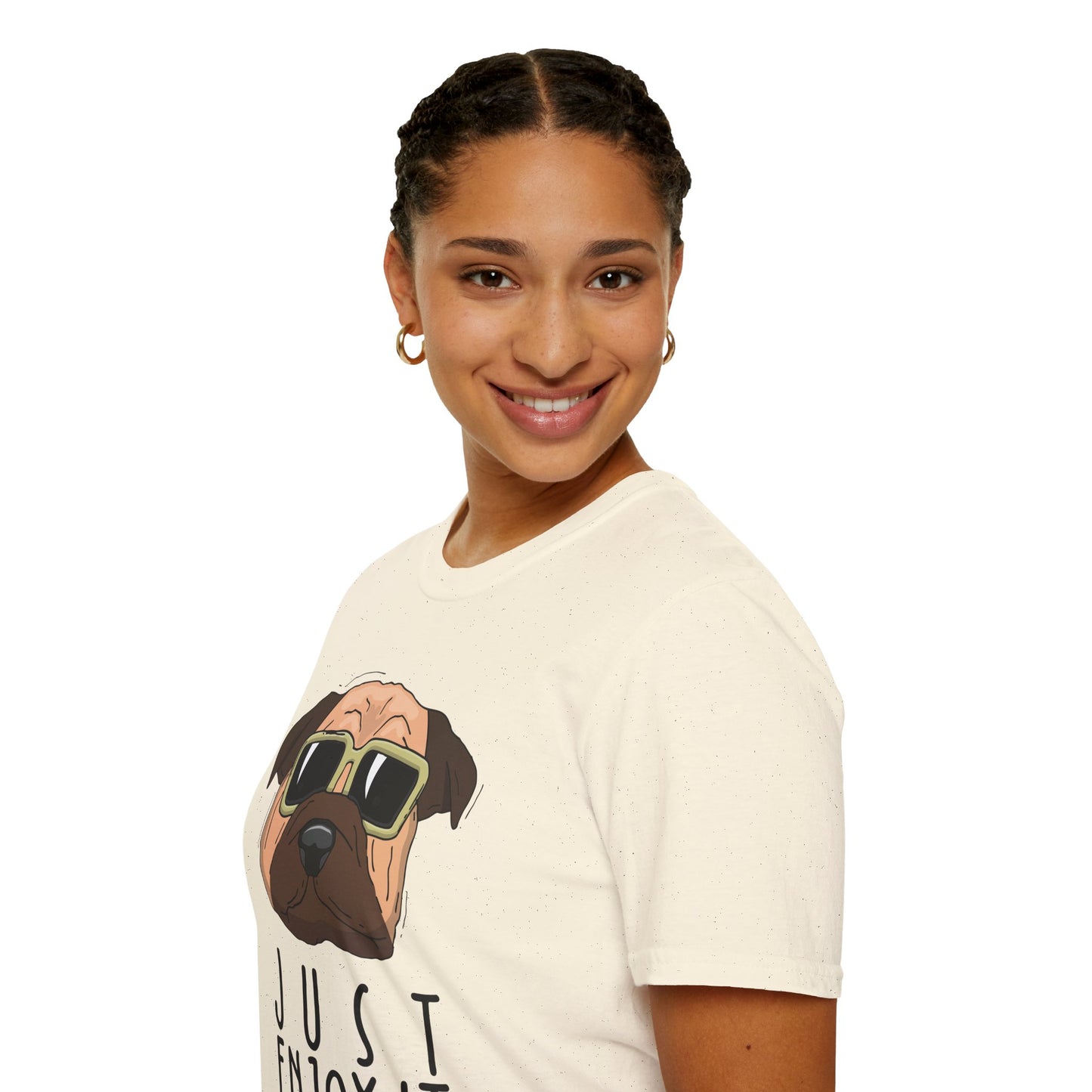 Cool Dog T-Shirt: Just Enjoy It, Funny Pet Lover Gift, Casual Everyday Wear, Unisex Graphic Tee, Gift for Dog Owners