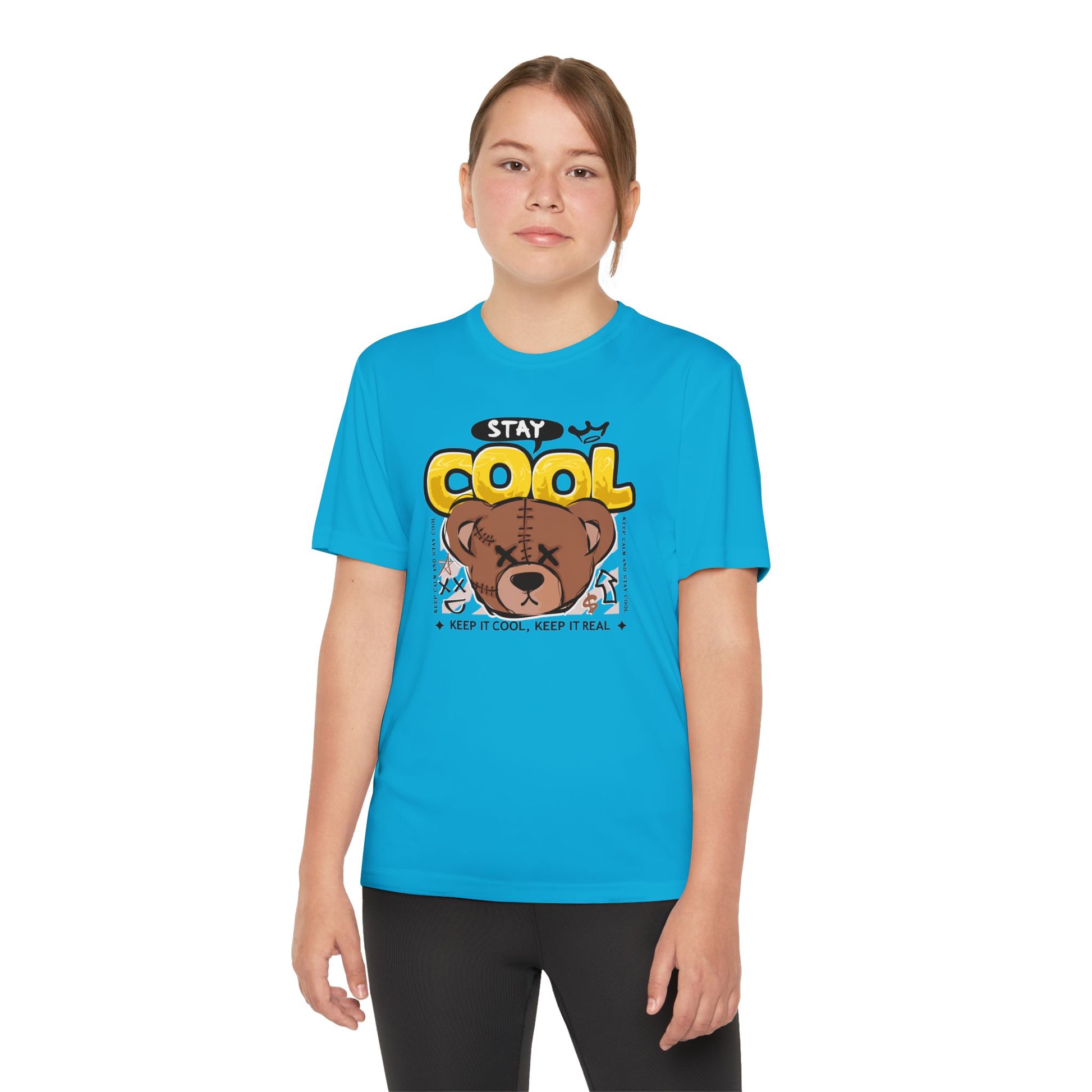 Cool Youth Competitor Tee - Fun Graphic Shirt for Boys & Girls, Casual Wear, Birthday Gift, Activewear, Everyday Style Atomic Blue
