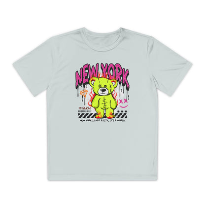 Youth Graphic Tee, Cool Youth T-Shirt, Trendy Urban Shirt, Vibrant Streetwear, Gift for Kids, New York Style Apparel Silver