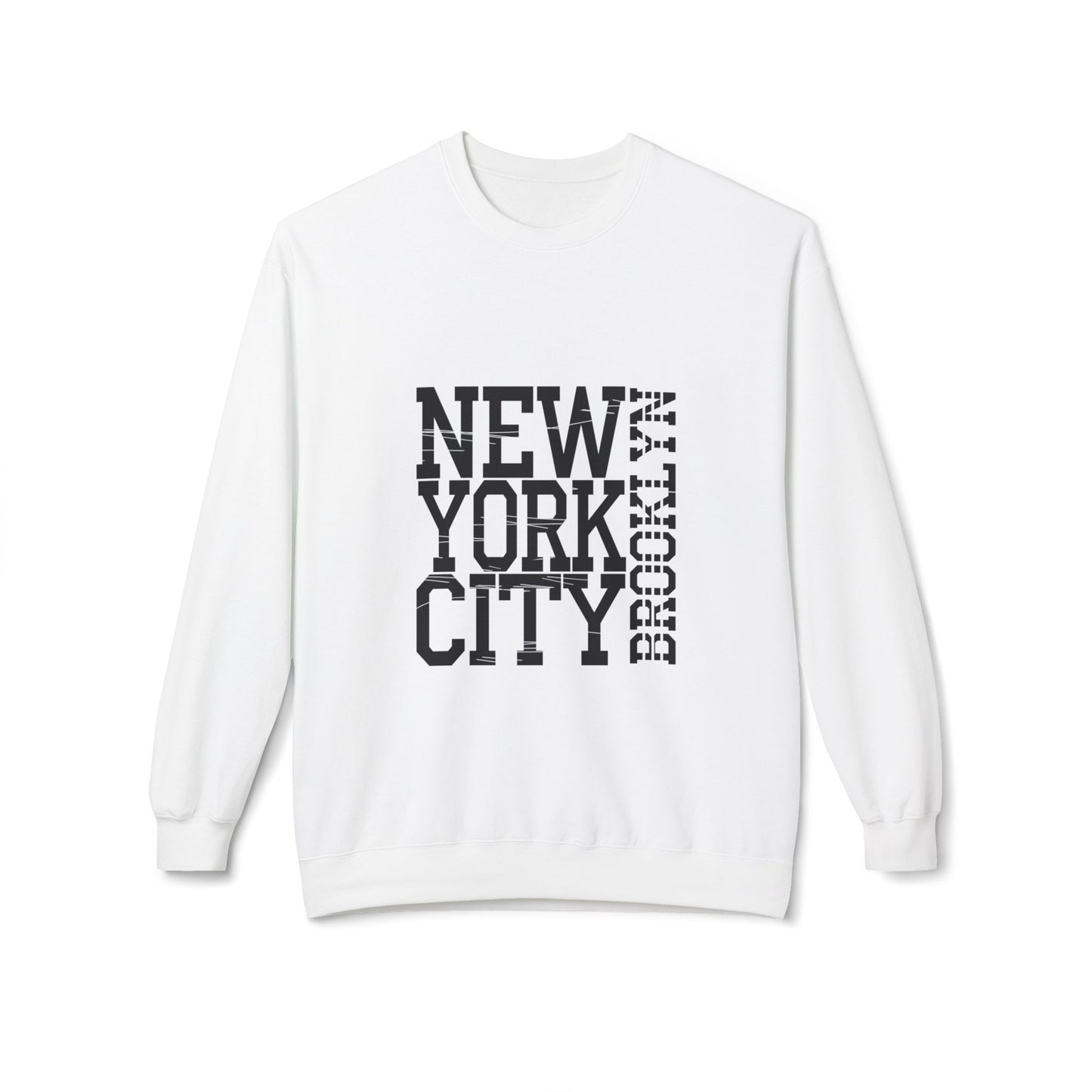 New York City Graphic Sweatshirt - Cozy Unisex Crewneck, Streetwear Style, Gift for NYC Lovers, Casual Wear, Travel Souvenir White