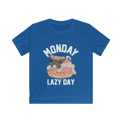 Kids Doughnut Fun Tee, Cute Kids T-Shirt, Monday Vibes Tee, Lazy Day Apparel, Fun Gift for Kids Royal