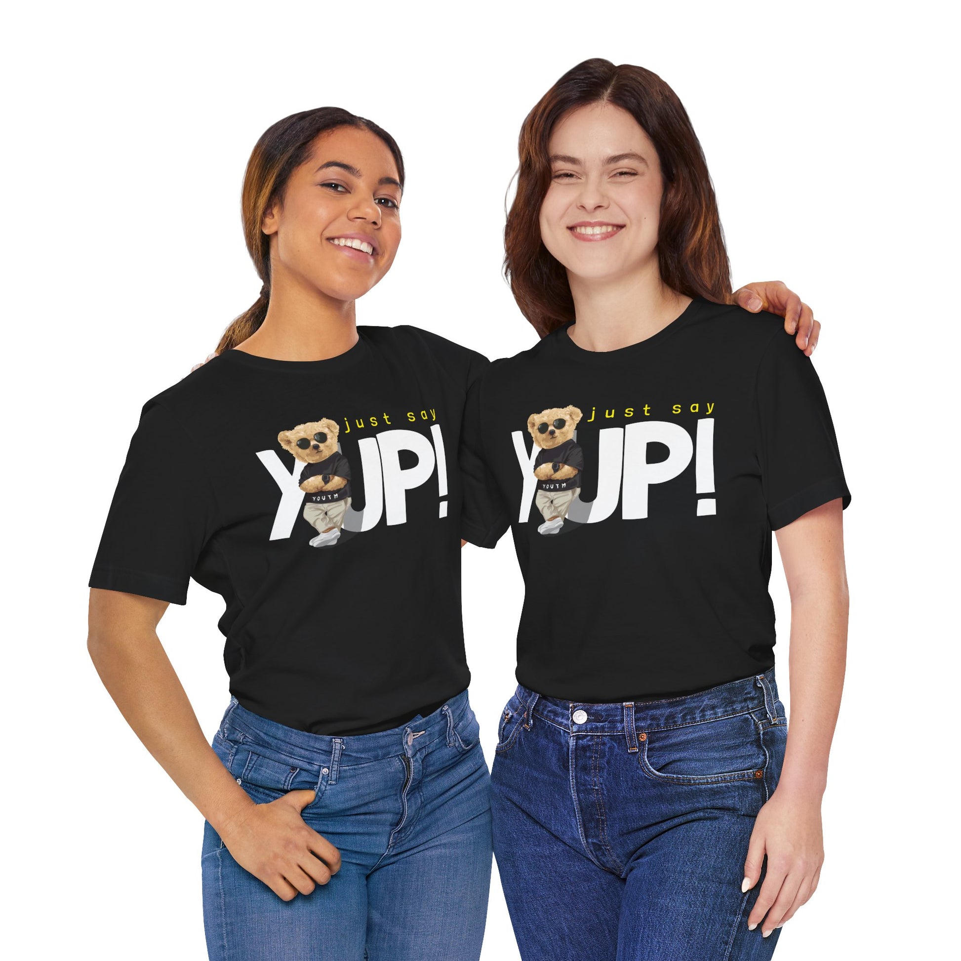 Trendy Bear Graphic Tee, CasualWear, Summer Style, Gift for Friends, Streetwear, Everyday Outfits