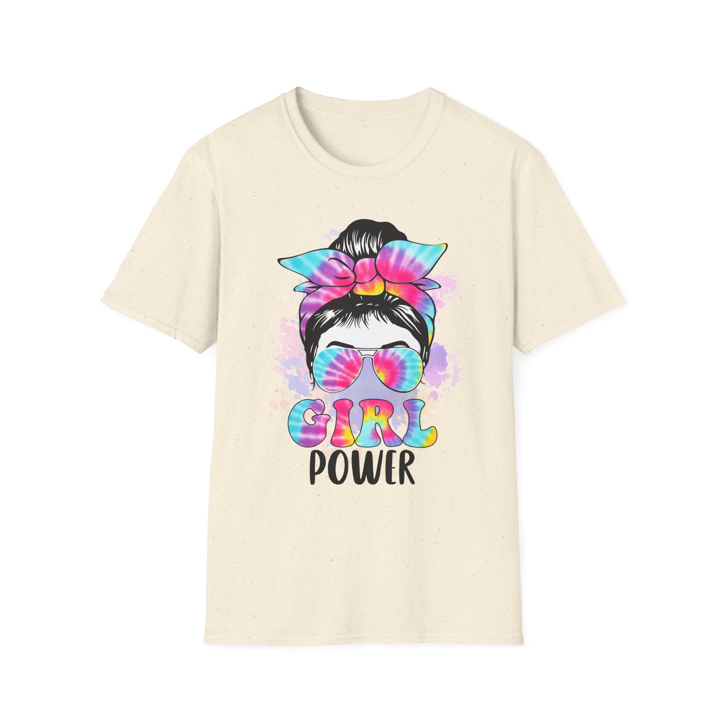 Colorful Girl Power T-Shirt | Cute Graphic Tee, Summer Fashion, Gift for Friends, Feminism Apparel, Casual Outfit Natural