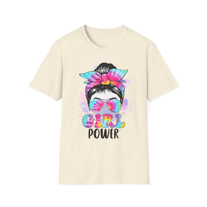 Colorful Girl Power T-Shirt | Cute Graphic Tee, Summer Fashion, Gift for Friends, Feminism Apparel, Casual Outfit Natural