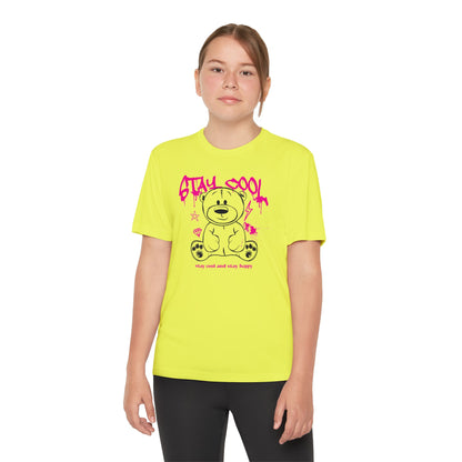 Youth Tee - Stay Cool Bear | Trendy Kids Shirt, Fun Tee for Boys and Girls, Casual Wear, Birthday Gift, Summer Style Neon Yellow