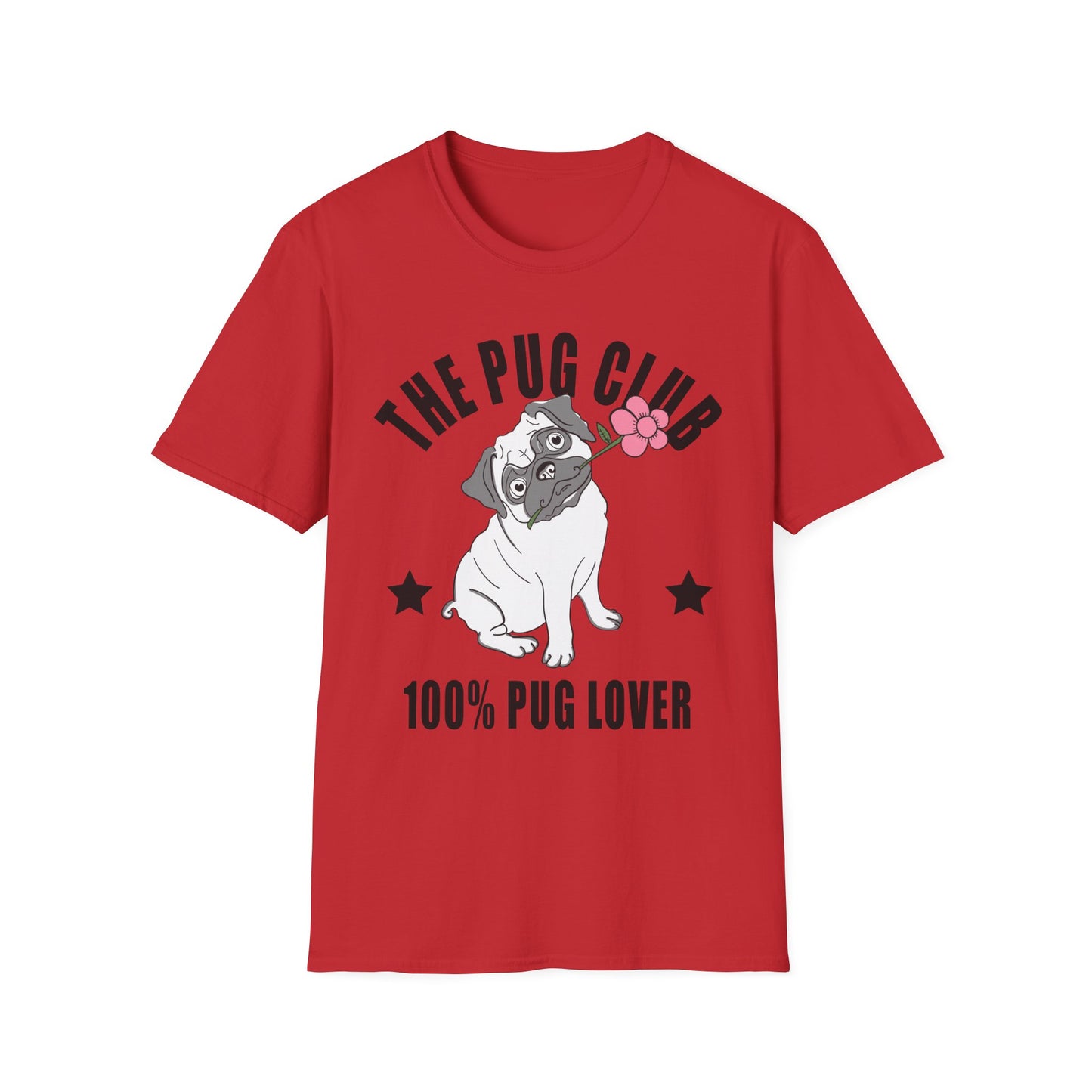 Funny Pug Lover T-Shirt, Pet Owner Gift, Dog Club Tee, Cute Animal Shirt, Pug Enthusiast Apparel Red