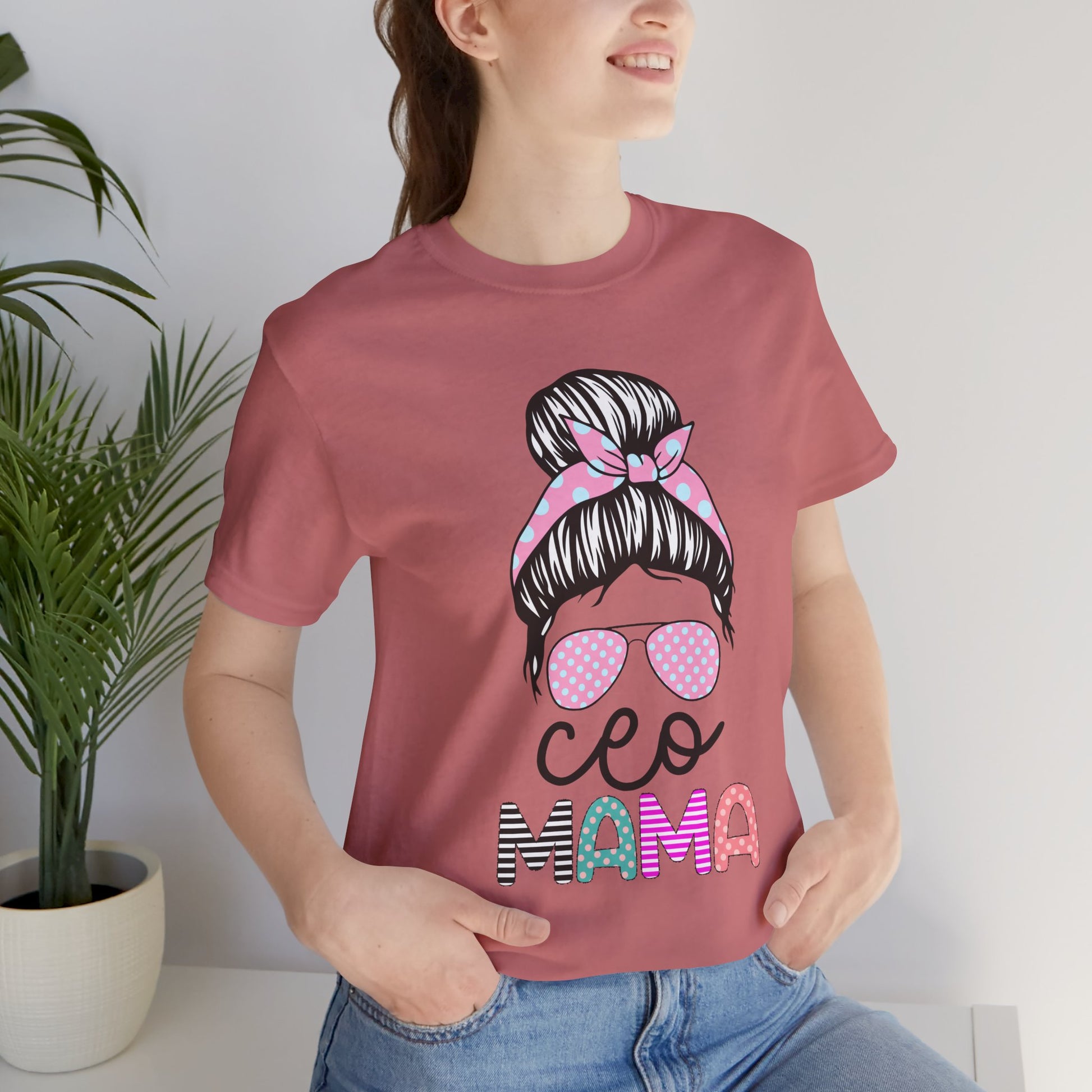 CEO Mama Graphic Tee, Unisex T-Shirt for Moms, Gift for New Mothers, Casual Summer Top, Fun Parenting Apparel, Mother's Day Gift
