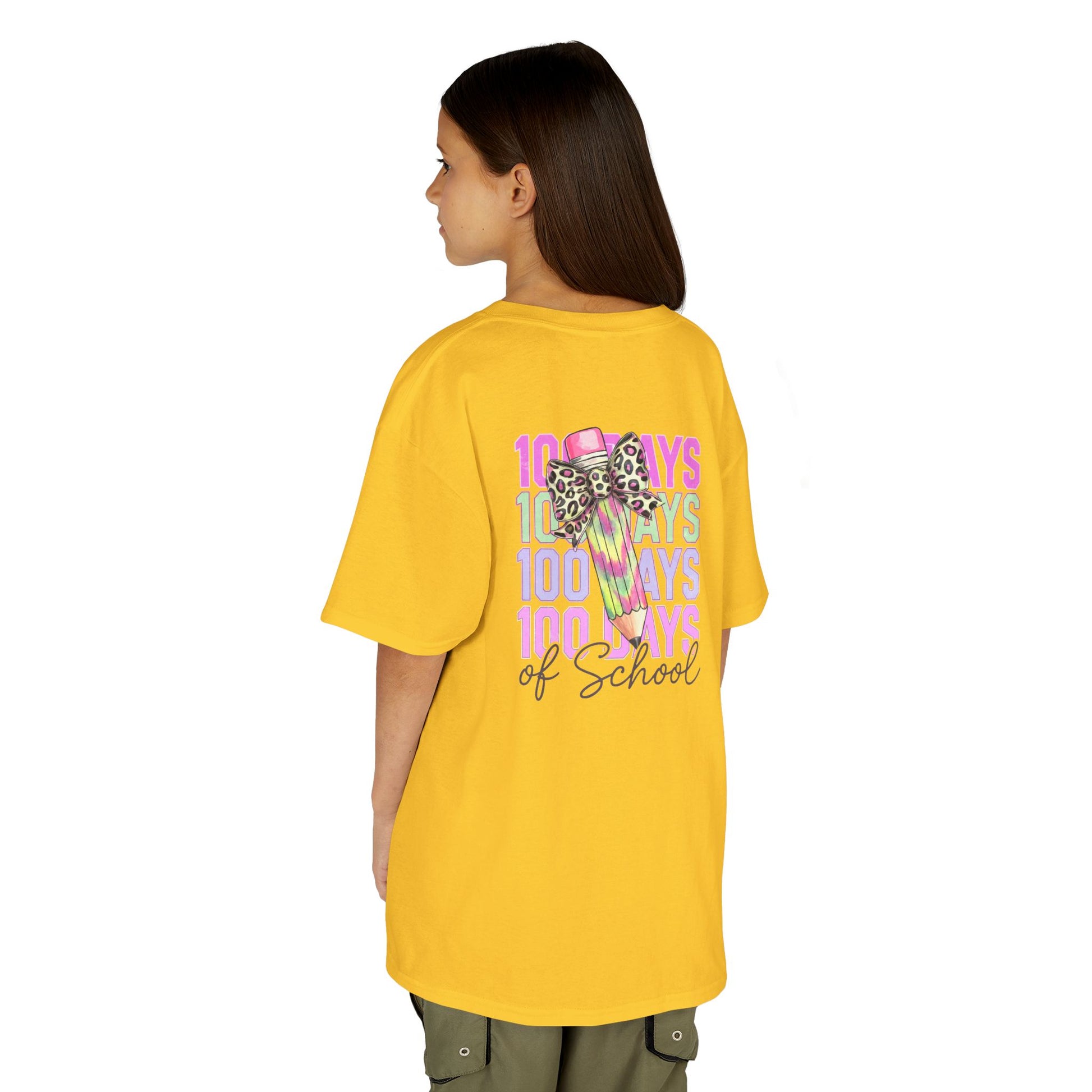 Kids 100 Days of School Tee, Fun Kids' T-Shirt, Celebration Shirt for Back to School, Kindergarten Milestone Gift, Cute Animal Print Design