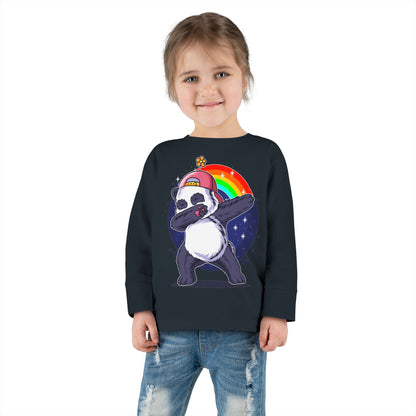 Adorable Panda Long Sleeve Tee for Toddlers - Cute, Funny, Stylish, Comfortable, Perfect for Playtime or Gifts