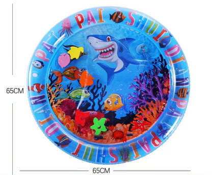 Summer Cooling Pet Water Bed Cushion Ice Pad Dog Sleeping Square Mat For Puppy Dogs Cats Pet Kennel Cool Cold Shark Pirate Ship 65cm 1PCS