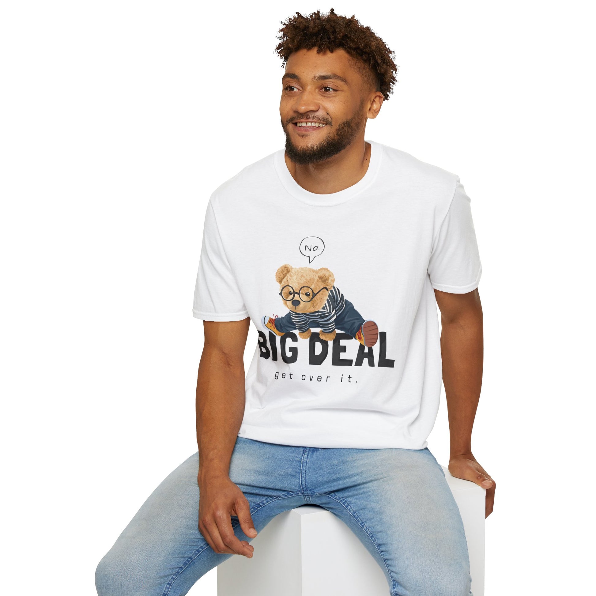 Playful Bear Graphic Tee - Unisex Softstyle T-Shirt, Casual Wear, Cute Gift, Birthday Shirt, Fun Statement Tee