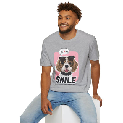 Cute Dog Smile T-Shirt, Dog Lover Gift, Pet Theme Apparel, Funny Animal Tee, Happy Summer Style