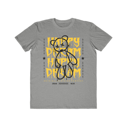 Happy Dream Bear Urban Wear For Men, Casual Graphic T-Shirt, Gift for Him, Trendy Summer Wear, Unique Streetwear Style Heather Grey