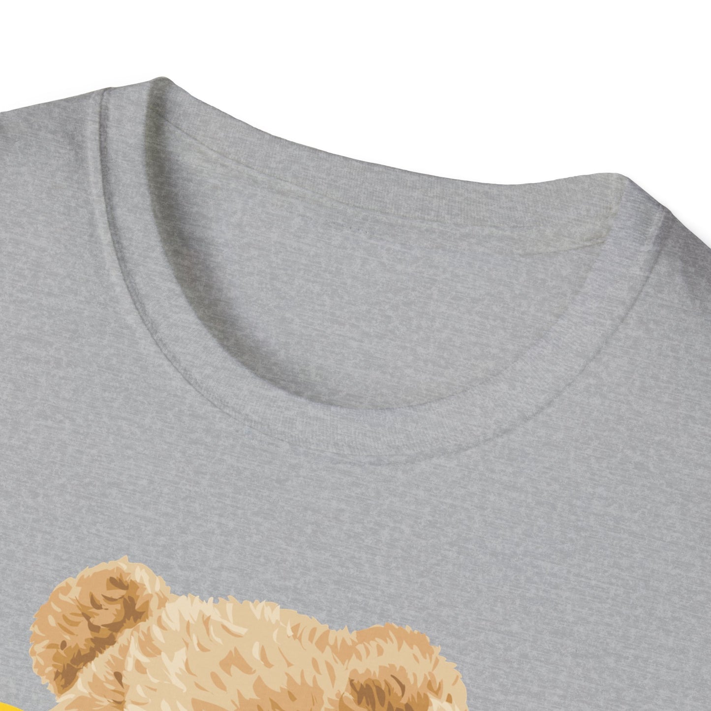 Cute Volleyball Bear T-Shirt, Unisex Softstyle Tee, Sportswear, Gift for Athletes, Fun Casual Wear, Sports Team Apparel