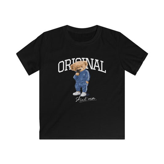 Cute Kids Graphic Tee with Original Bear Design, Summer Shirt, Fun Playwear, Birthday Gift, Casual Outfit, Toddler Apparel Black