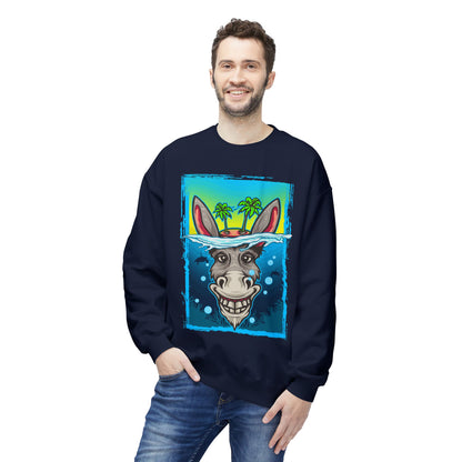 Playful Animal Graphic Crewneck Sweatshirt, Funny Sweatshirt, Unique Gift, Casual Wear, Unisex Apparel, Perfect for Parties