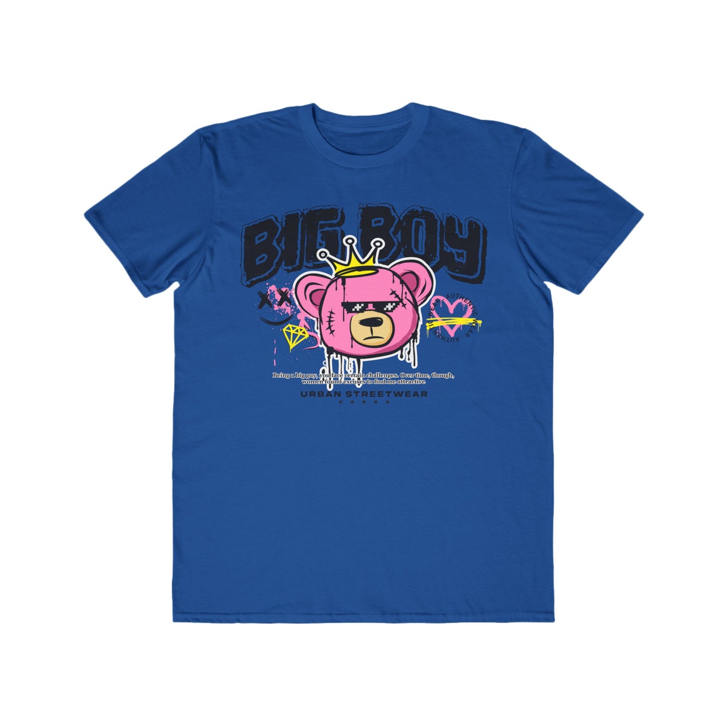 Stylish Urban Bear T-Shirt | Big Boy Graphic Tee, Streetwear Fashion, Urban Wear For Men, Gift for Him, Trendy Tee Royal Blue