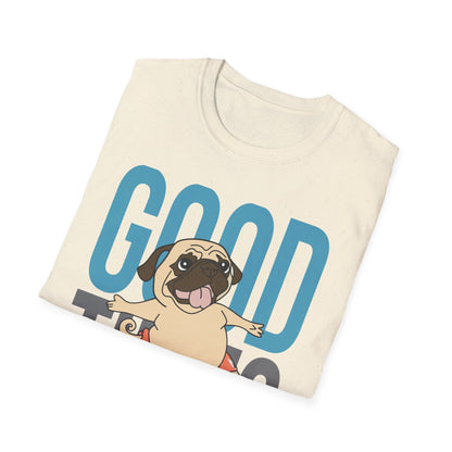 Surfer Dog T-Shirt, Good Times Tee, Summer Shirt, Pet Lover Gift, Cute Unisex Top, Beach Vibes Clothing
