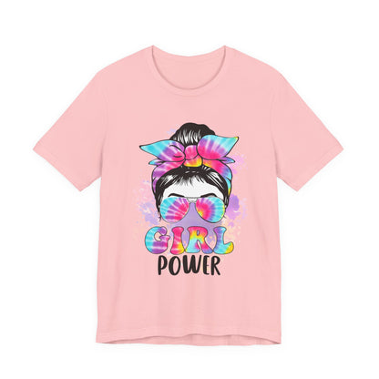 Empowering Girl Power Tee, Unisex T-Shirt for Girls, Feminist Apparel, Gift for Her, Cute Summer Top, Casual Statement Shirt Pink