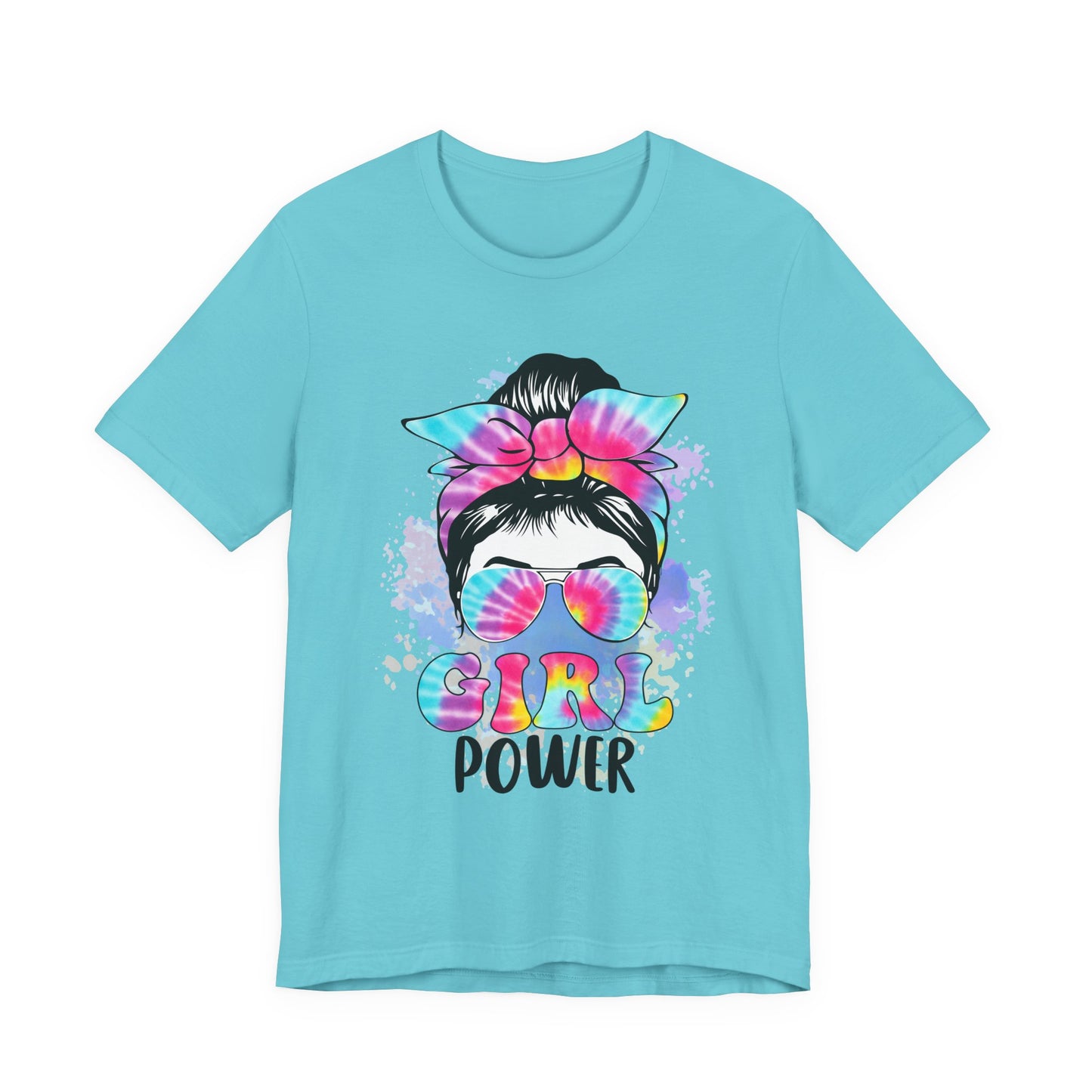 Empowering Girl Power Tee, Unisex T-Shirt for Girls, Feminist Apparel, Gift for Her, Cute Summer Top, Casual Statement Shirt Turquoise