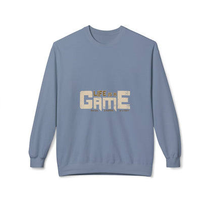 Game Life Unisex Sweatshirt, Soft Sweatshirt, Gamer Gift, Casual Wear, Birthday Gift, Inspirational Apparel Stone Blue