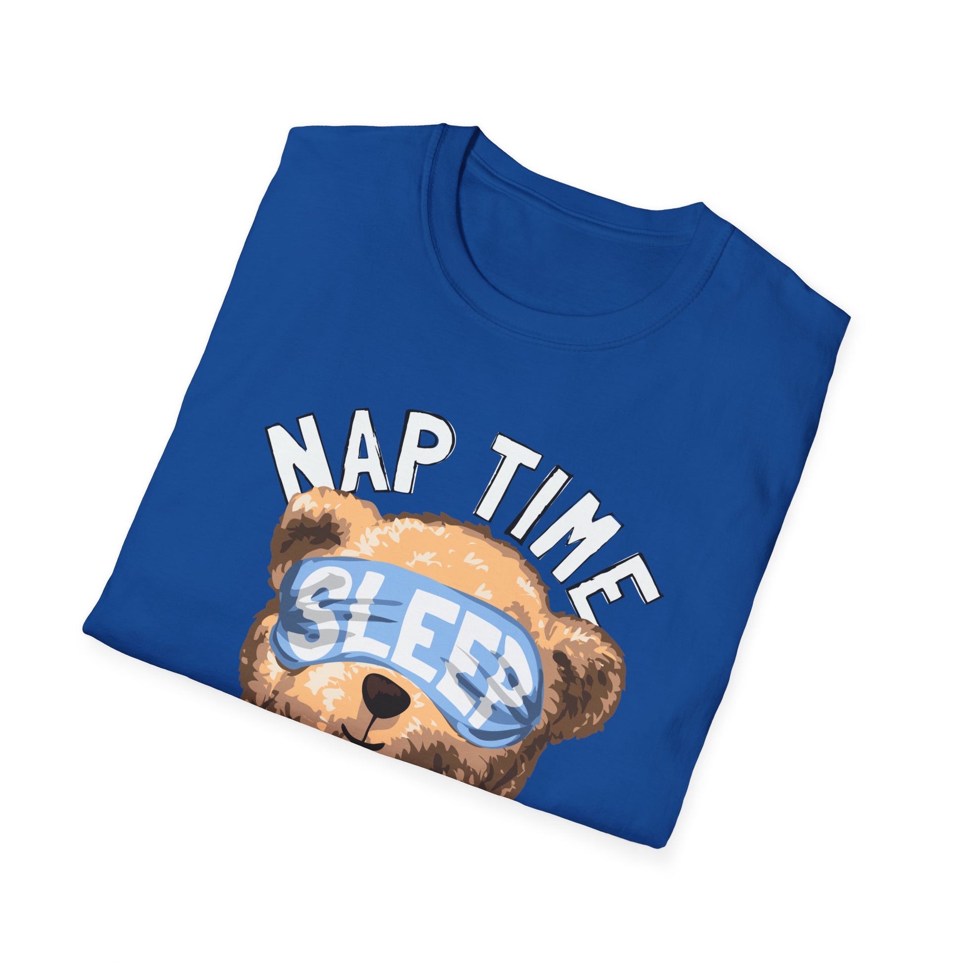 Nap Time Happy Bear Unisex T-Shirt, Sleep Shirt, Cute Graphic Tee, Cozy Relaxed Wear, Gift for Nappers, Funny Pajama T-Shirt