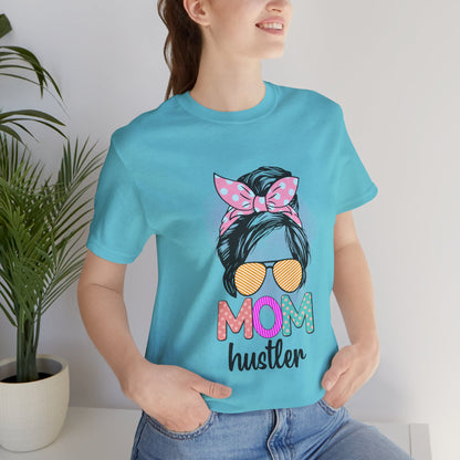 Mom Hustler Graphic Tee, Trendy Shirt for Moms, Mother's Day Gift, Motivational Tee, Casual Wear