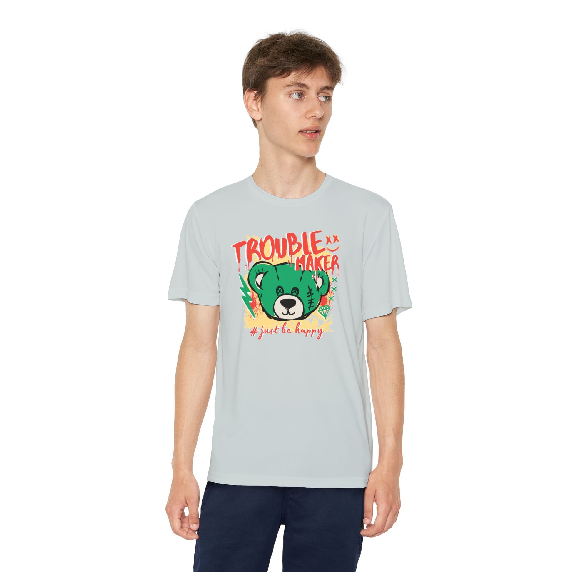 Troublemaker Youth Tee - Just Be Happy, Fun Kids Shirt, Casual Wear, Playful Gift, Summer Outfit