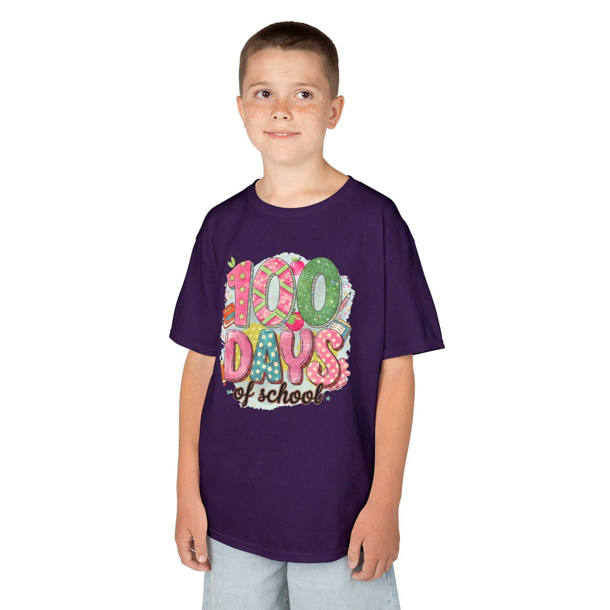 Kids 100 Days of School Tee, Fun t-shirt for kids, Milestone celebration shirt, Perfect for school events, Unique kids' apparel