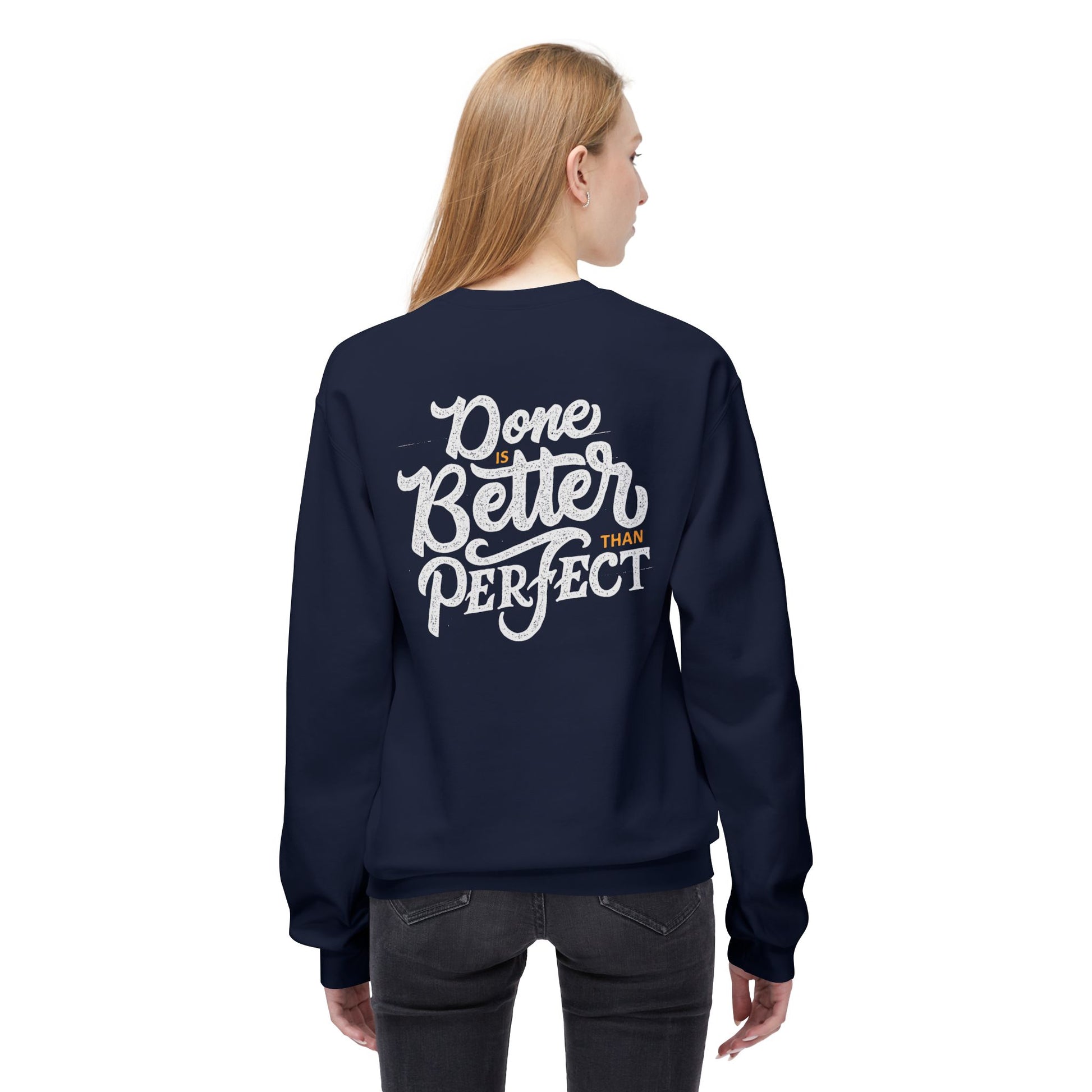 Motivational Fleece Sweatshirt: Cozy Crewneck, Perfect for Self-Care Days, Gift for Friends, Inspirational Quotes, Peer Encouragement