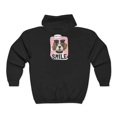 Cavalier King Charles Spaniel Sunglasses Zip Hoodie
