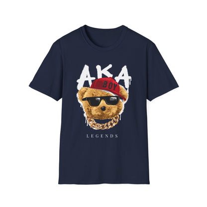 Trendy Graphic Tee: AKA Legends T-Shirt for Casual Wear, Gift for Bear Lovers, Stylish Summer Essential, Unisex Soft Tee Navy