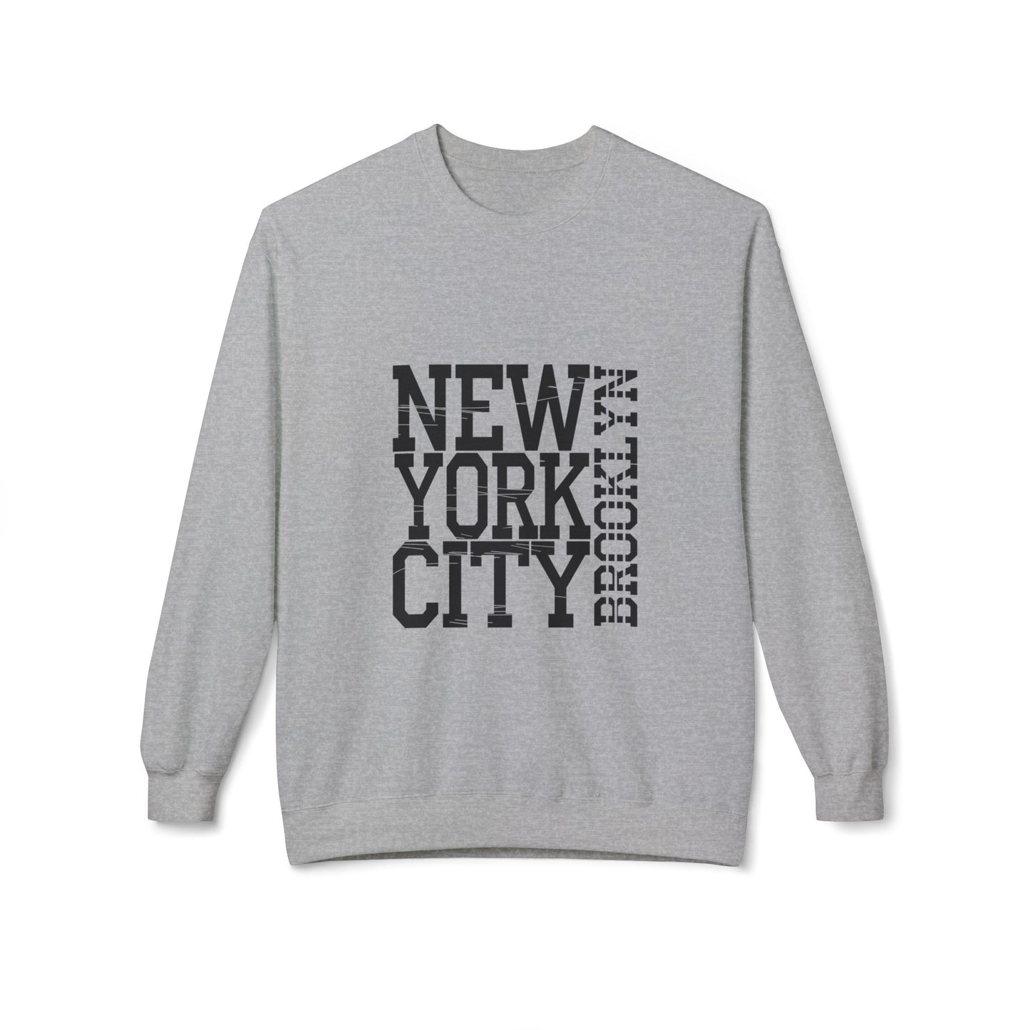New York City Graphic Sweatshirt - Cozy Unisex Crewneck, Streetwear Style, Gift for NYC Lovers, Casual Wear, Travel Souvenir Sport Grey