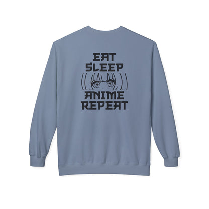Anime Fan Crewneck Sweatshirt, Cozy Fleece, Gift for Anime Lovers, Casual Wear, Funny Sweatshirt