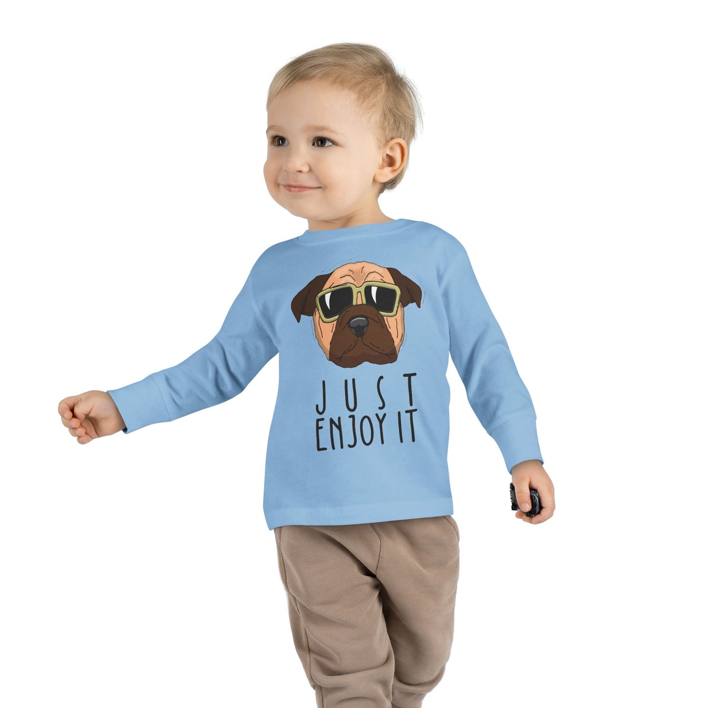 Cool Dog Toddler Long Sleeve Tee, Funny Kid Shirt, Cute Animal Tee, Gifts for Toddlers, Birthday Party Outfit, Animal Lover Apparel