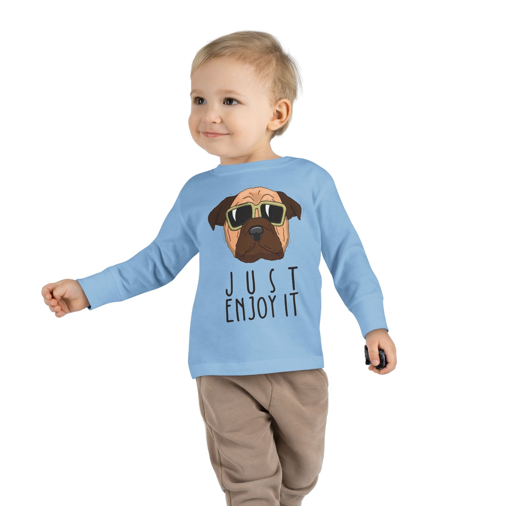 Cool Dog Toddler Long Sleeve Tee, Funny Kid Shirt, Cute Animal Tee, Gifts for Toddlers, Birthday Party Outfit, Animal Lover Apparel