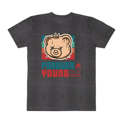 Men's Graphic Tee - Forever Young Bear | Casual Streetwear, Everyday Wear, Gift for Him, Trendy Fashion Black Reptile
