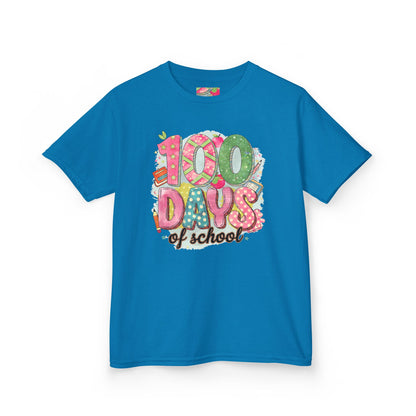 Kids 100 Days of School Tee, Fun t-shirt for kids, Milestone celebration shirt, Perfect for school events, Unique kids' apparel Sapphire