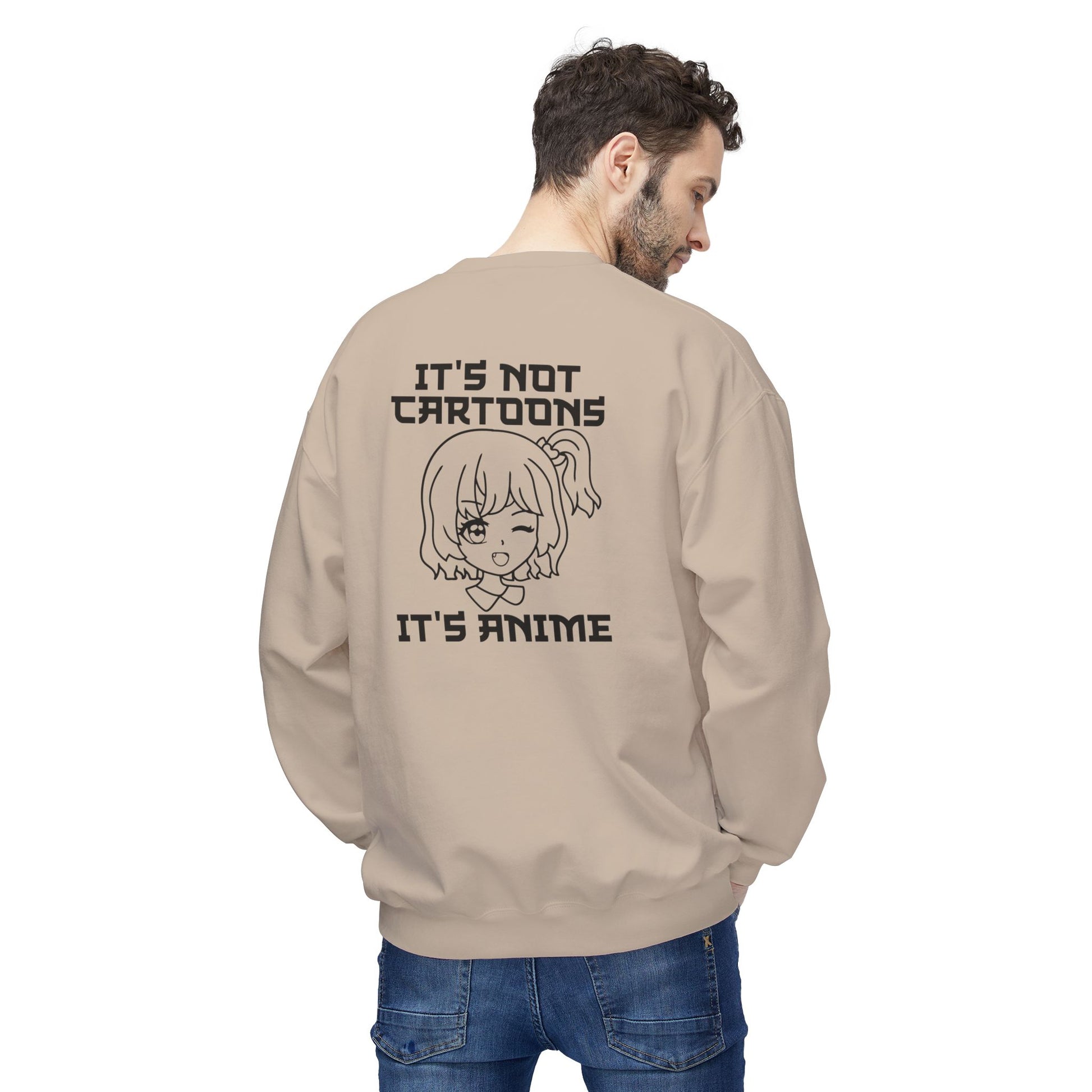 Anime Sweatshirt - It's Not Cartoons, Gift for Anime Fans, Casual Wear, Cozy Hoodie Alternative, Perfect for Conventions