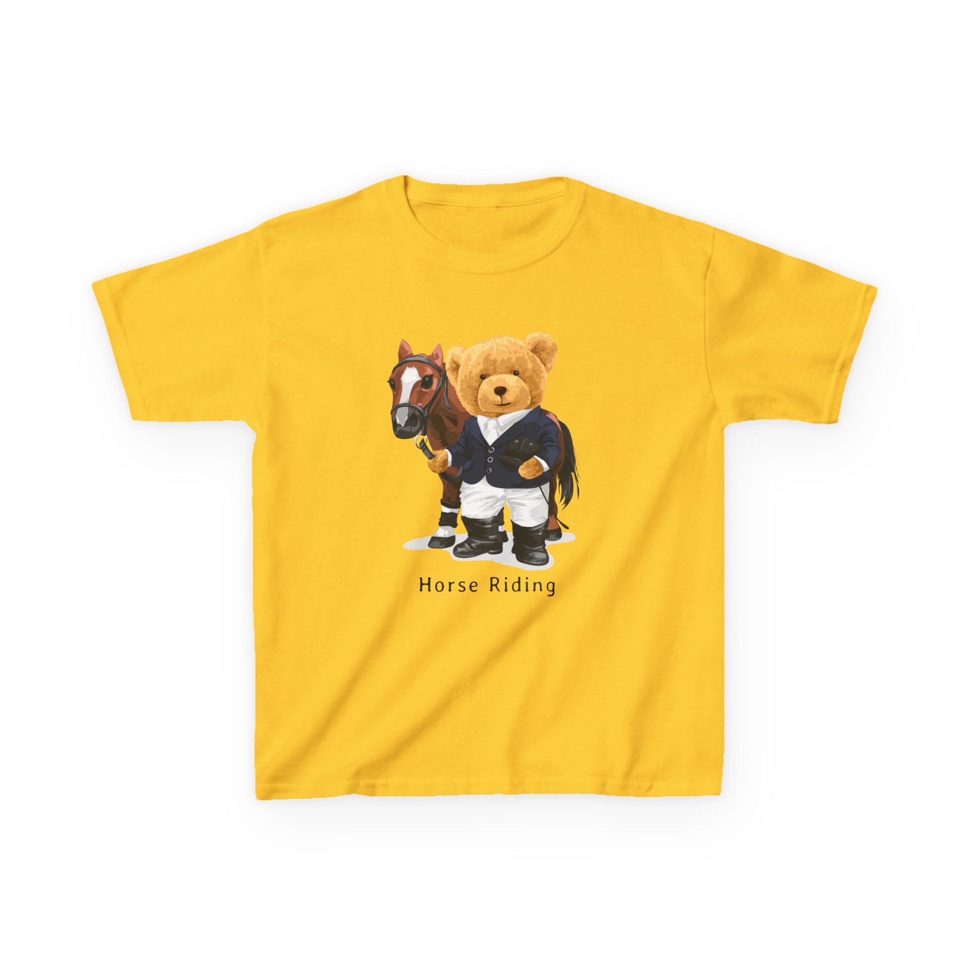 Kids Horse Riding Tee - Fun, Comfortable Cotton Shirt for Equestrian Lovers, Ideal for Birthdays, Gifts, Everyday Wear, Kids Apparel