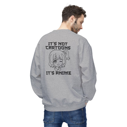 Anime Sweatshirt - It's Not Cartoons, Gift for Anime Fans, Casual Wear, Cozy Hoodie Alternative, Perfect for Conventions
