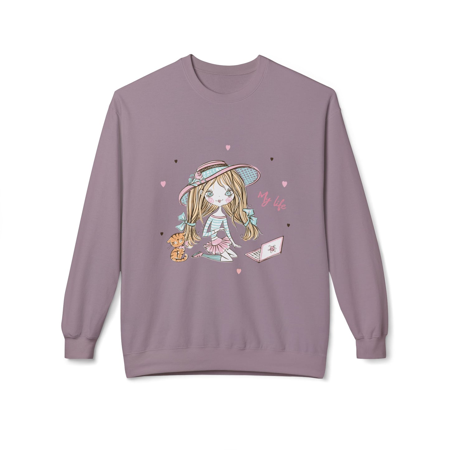 Cute Illustrated Crewneck Sweatshirt, Cozy Everyday Wear, Gift for Her, Fun Fashion, Casual Outfit, Birthday Present Paragon
