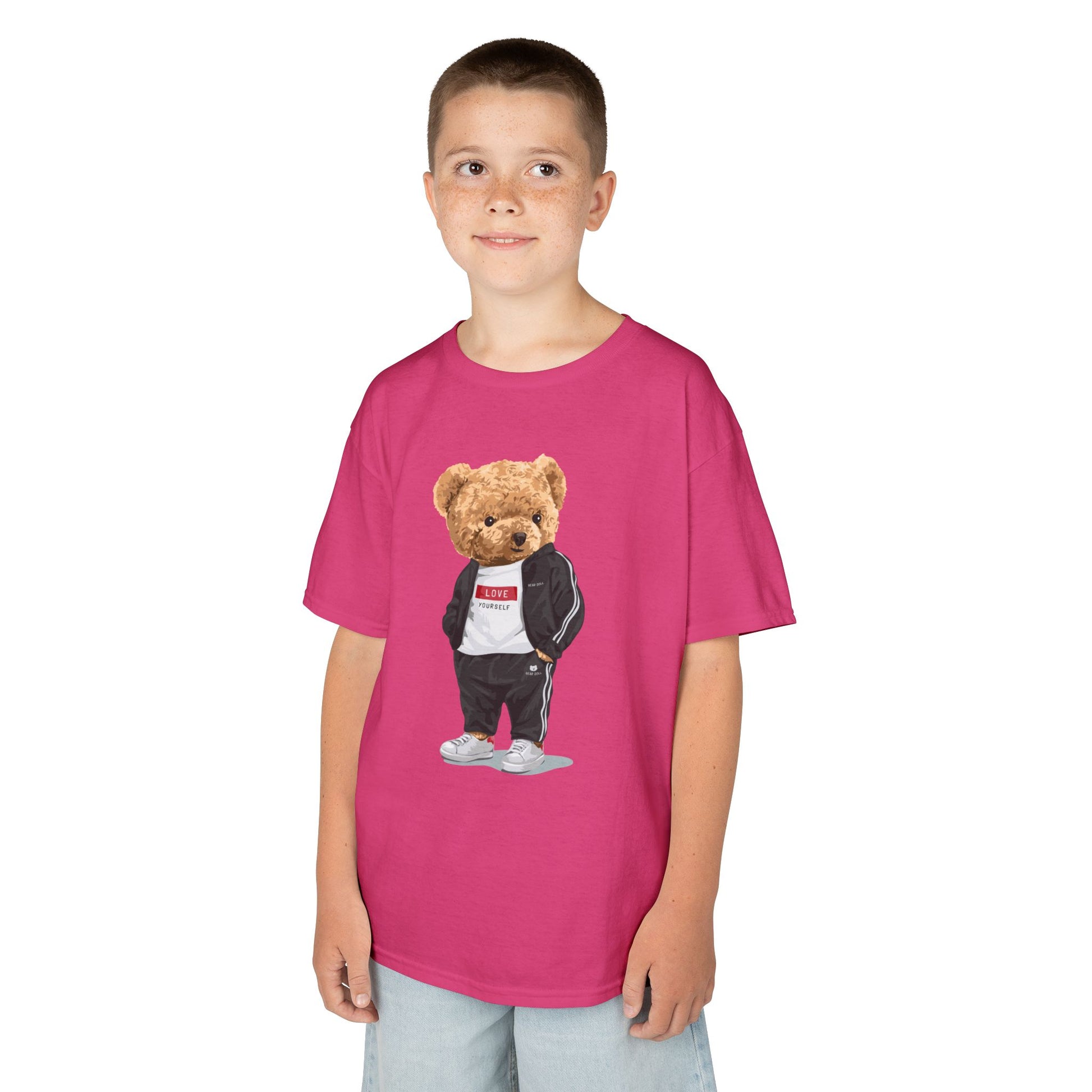 Youth Streetwear Graphic Tee - Fun Bear Design, Cool Kids T-Shirt, Summer Wear, Birthday Gift, Casual Outfit