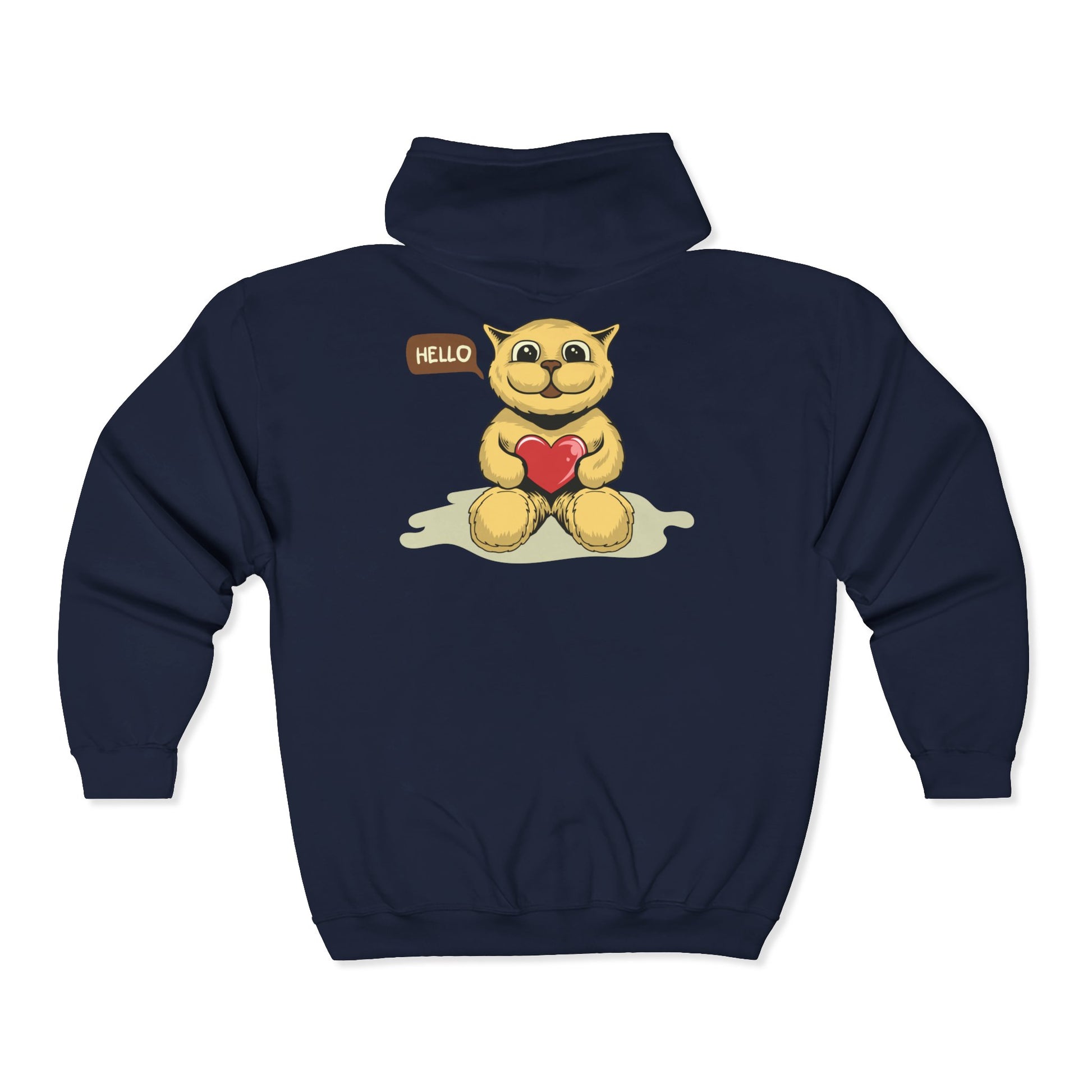 Cute Bear Zip-Up Hoodie, Cozy Sweatshirt, Warm Layering Piece, Gifts for Friends, Casual Wear, Valentine’s Day Gift, Unisex Apparel