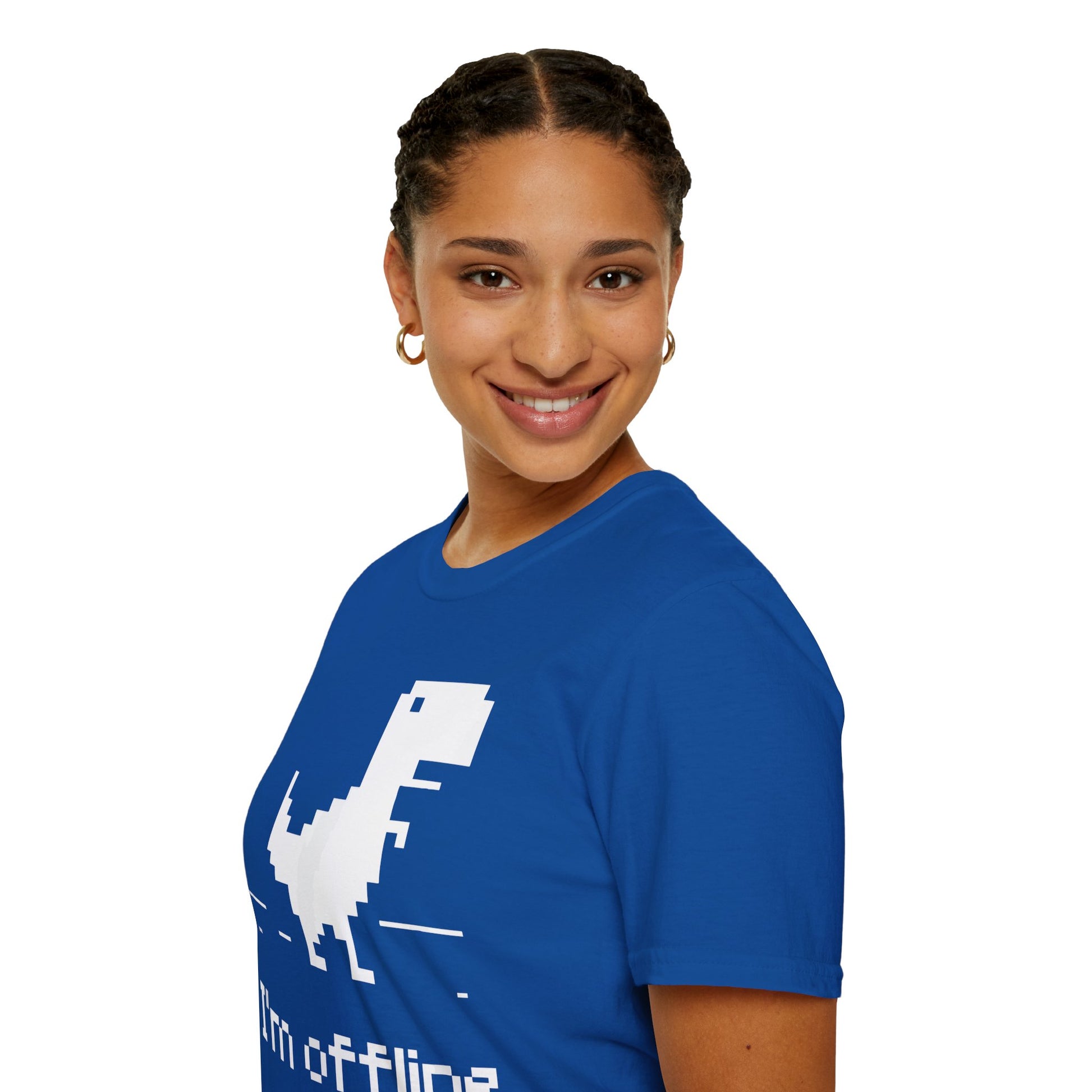 Retro Dinosaur Tee - I'm Offline T-Shirt | Perfect Gift for Gamers, Casual Wear, Retro Design, Birthday Surprise, Fun Gift