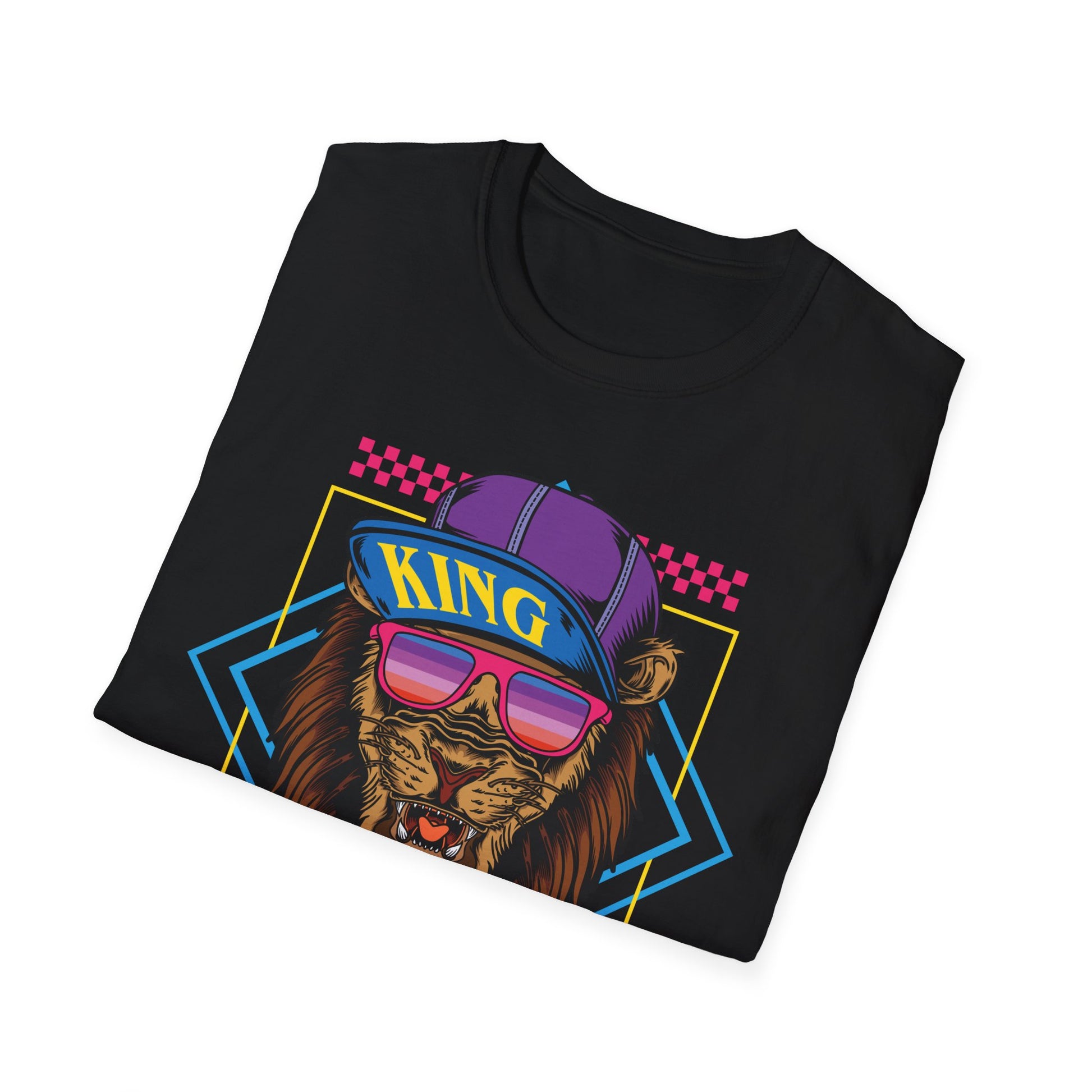 King Lion Graphic T-Shirt, Unisex Tee, Casual Wear, Gift for Animal Lovers, Streetwear, Festival Fashion