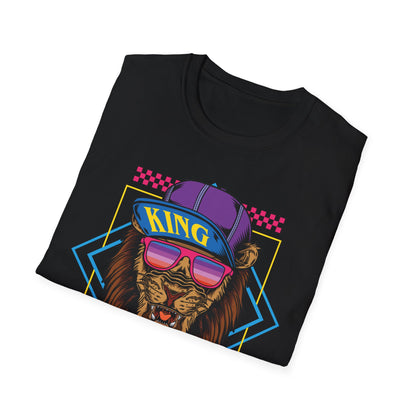 King Lion Graphic T-Shirt, Unisex Tee, Casual Wear, Gift for Animal Lovers, Streetwear, Festival Fashion