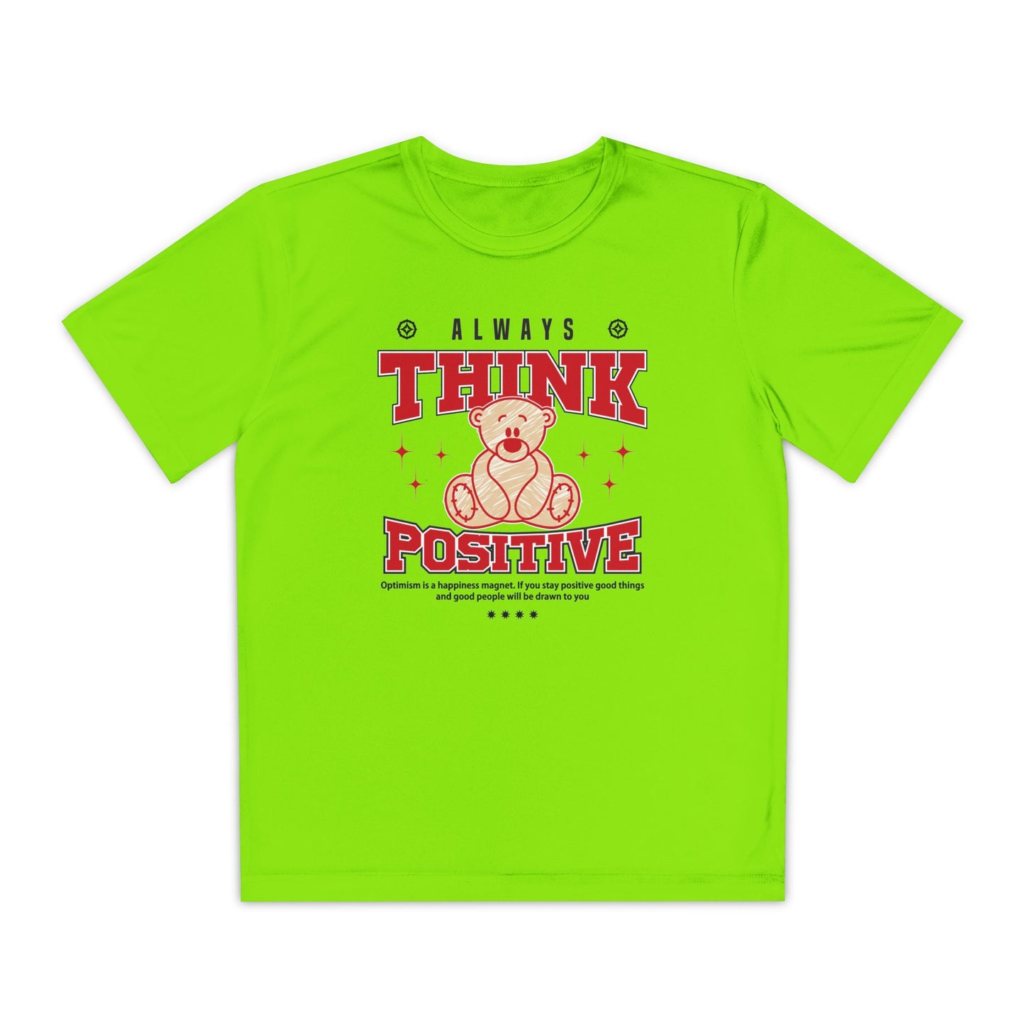 Youth Motivational Tee, Positive Thinking Shirt for Kids, Inspirational Youth Apparel, Birthday Gift, Daily Wear, Cheerful Style Lime Shock