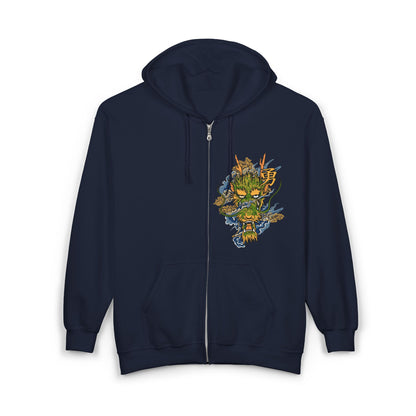 Vibrant Graphic Zip-Up Hoodie, Unisex Sweatshirt, Comfy Layer for Every Season, Trendy Streetwear, Unique Gift for Friends