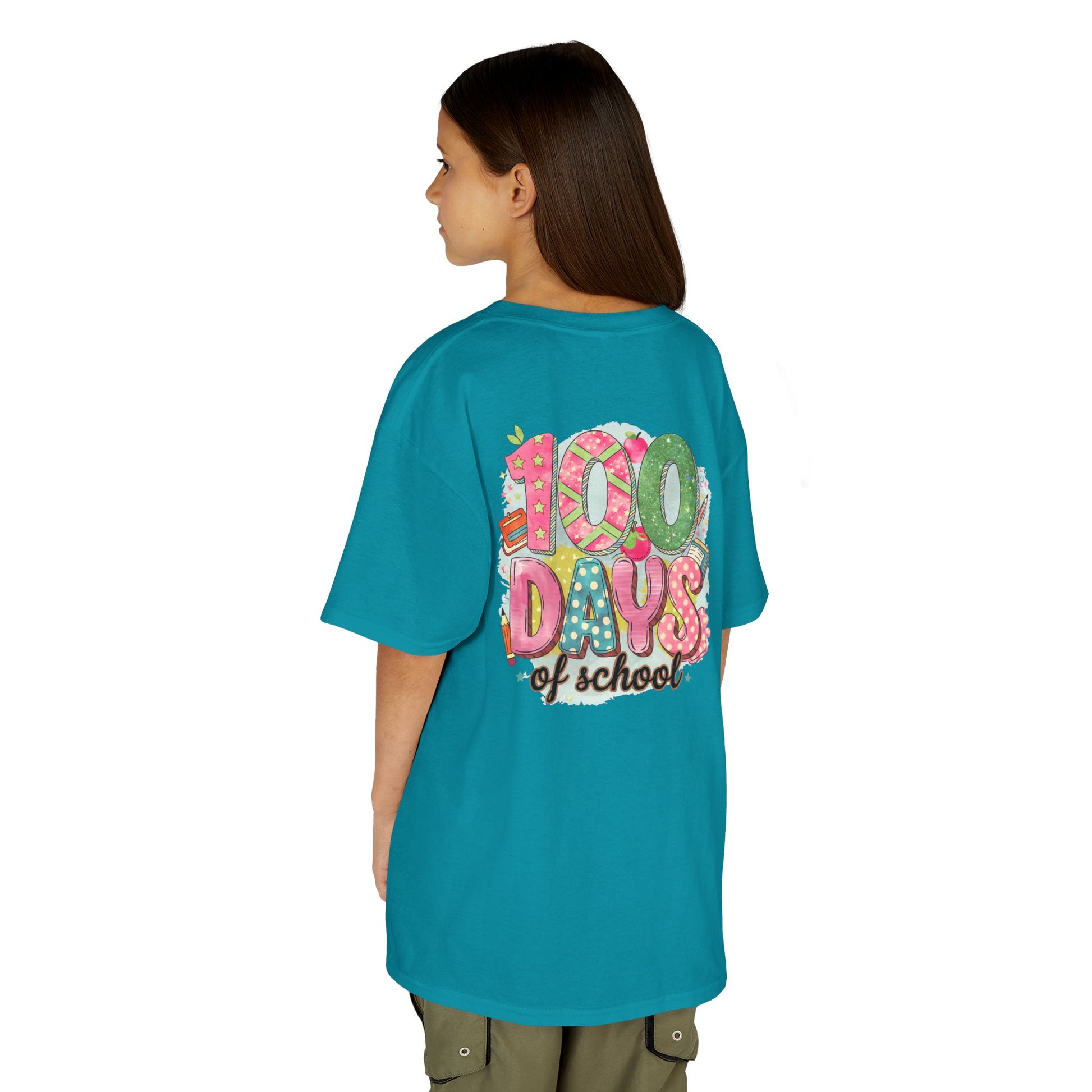 Kids 100 Days of School Tee, Fun t-shirt for kids, Milestone celebration shirt, Perfect for school events, Unique kids' apparel
